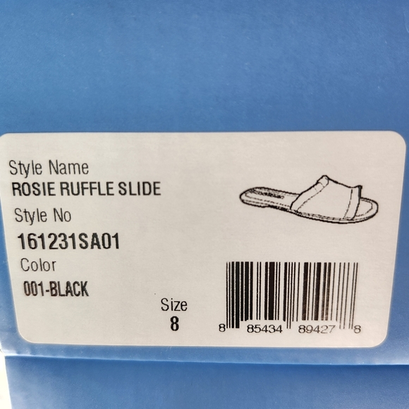 NIB Jack Rogers Rosie Ruffle Slide Size 8 Black - Picture 3 of 3